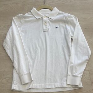 Vineyard Vines Classic White Polo with Navy Logo